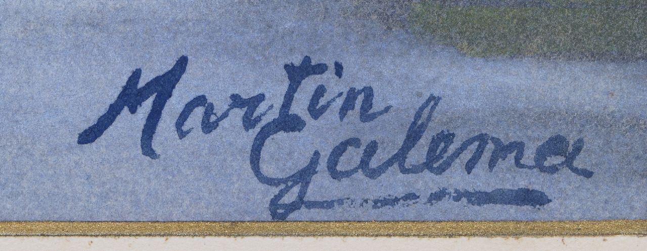 Arjen Galema signatures Amsterdam in winter, with the tower of the Zuiderkerk