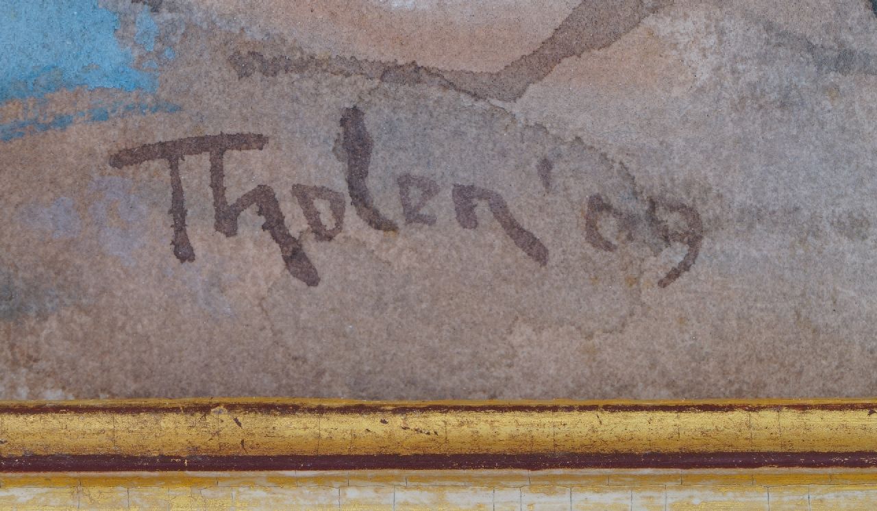 Willem Bastiaan Tholen signatures The harbour of Nijkerk