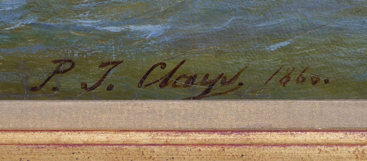 Paul Jean Clays signatures Segelwettbewerb vor Vlissingen
