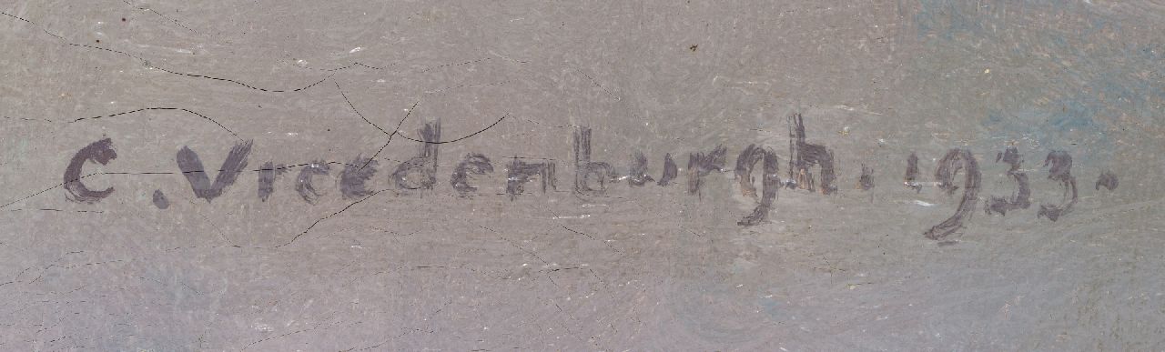 Cornelis Vreedenburgh signatures Harbour at the Loosdrechtse Plassen