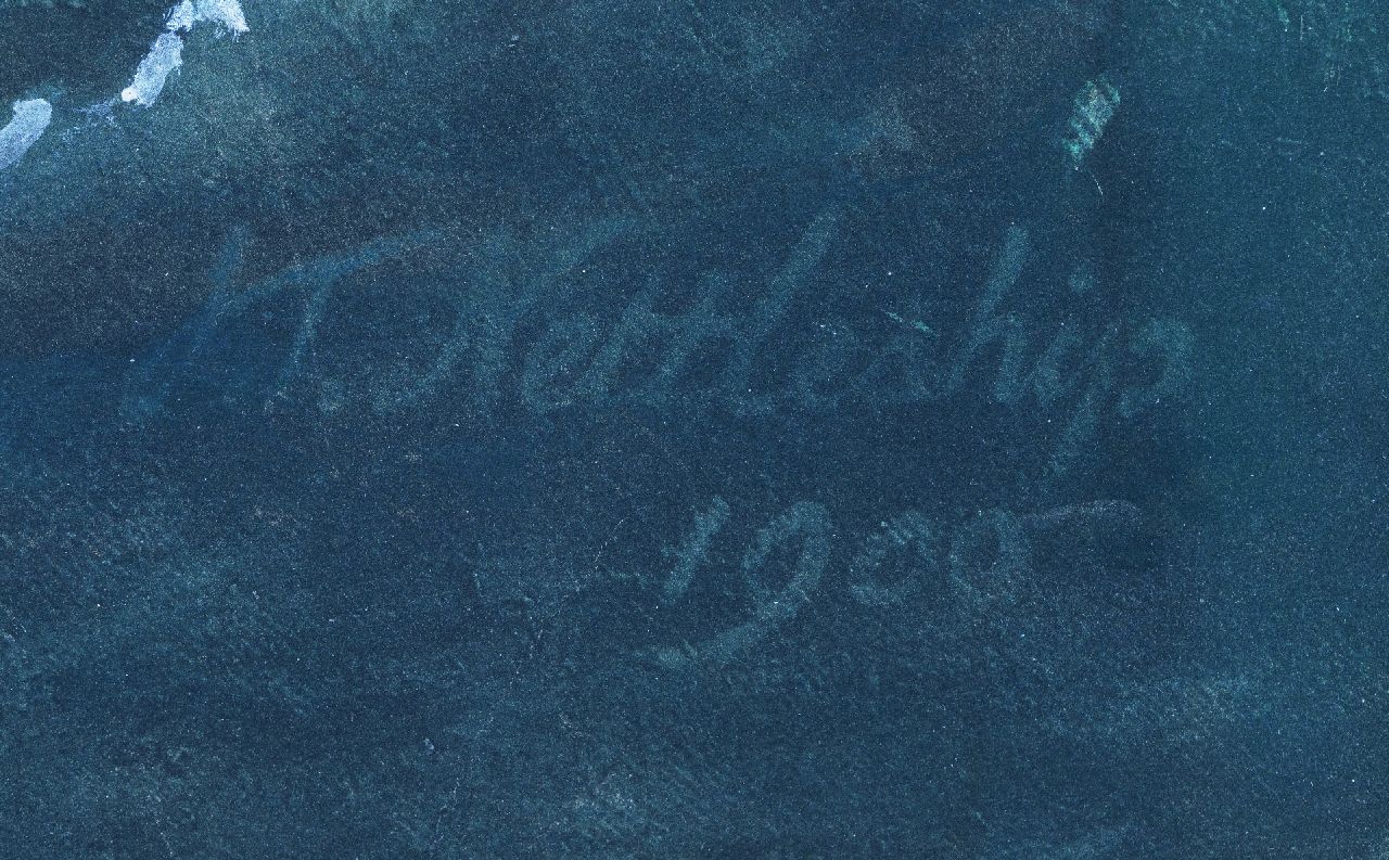 John Trivett Nettleship signatures Polar bear with young on an ice flow at sunset