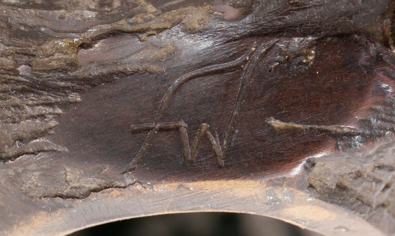 Onbekend signatures Reclining lady with handmirror