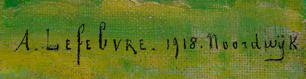 Albert Lefebvre signatures Bulb fields near Noordwijk