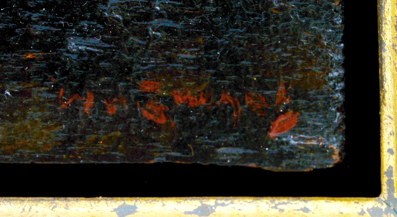 Willem de Zwart signatures On the beach in a storm