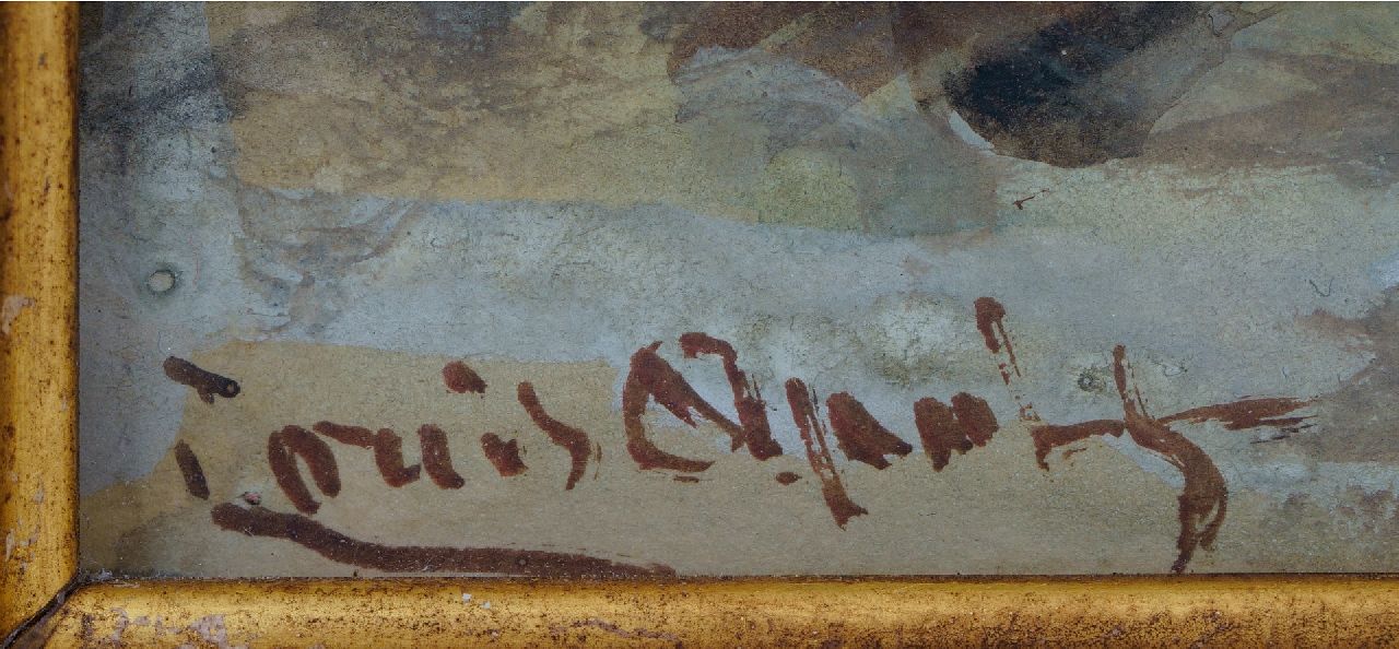 Louis Apol signatures On a forest path in autumn