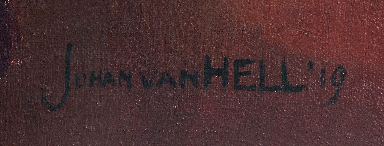 Johan van Hell signatures The interior of the artist's living room