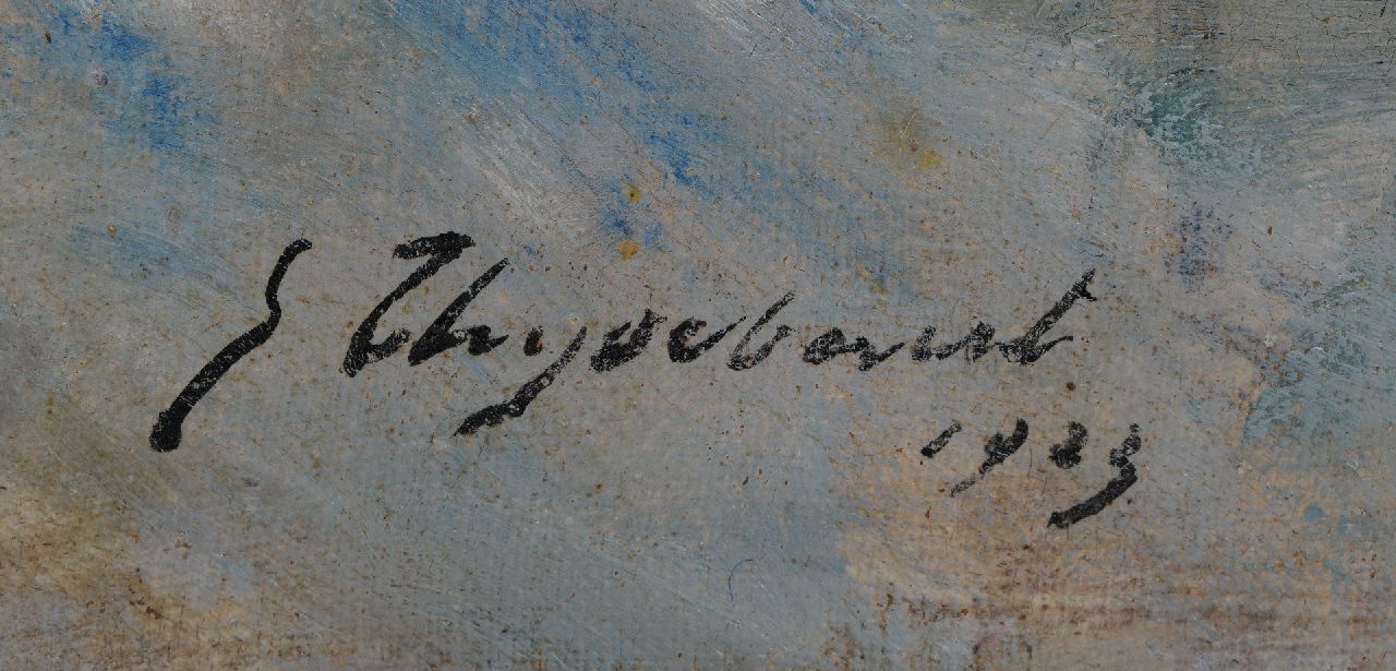 Emile Thysebaert signatures In the haberdashery store