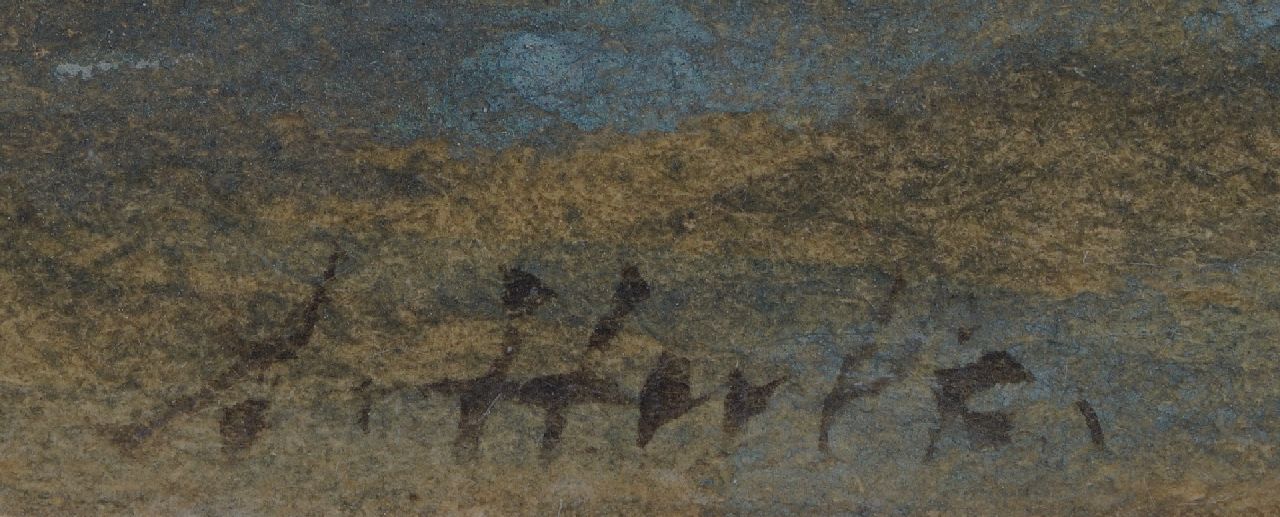 Abraham Hulk signatures Ships in a storm near a rocky coast