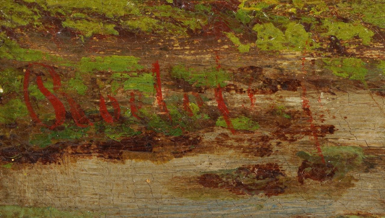 Willem Roelofs signatures Reed cutter along the Gein