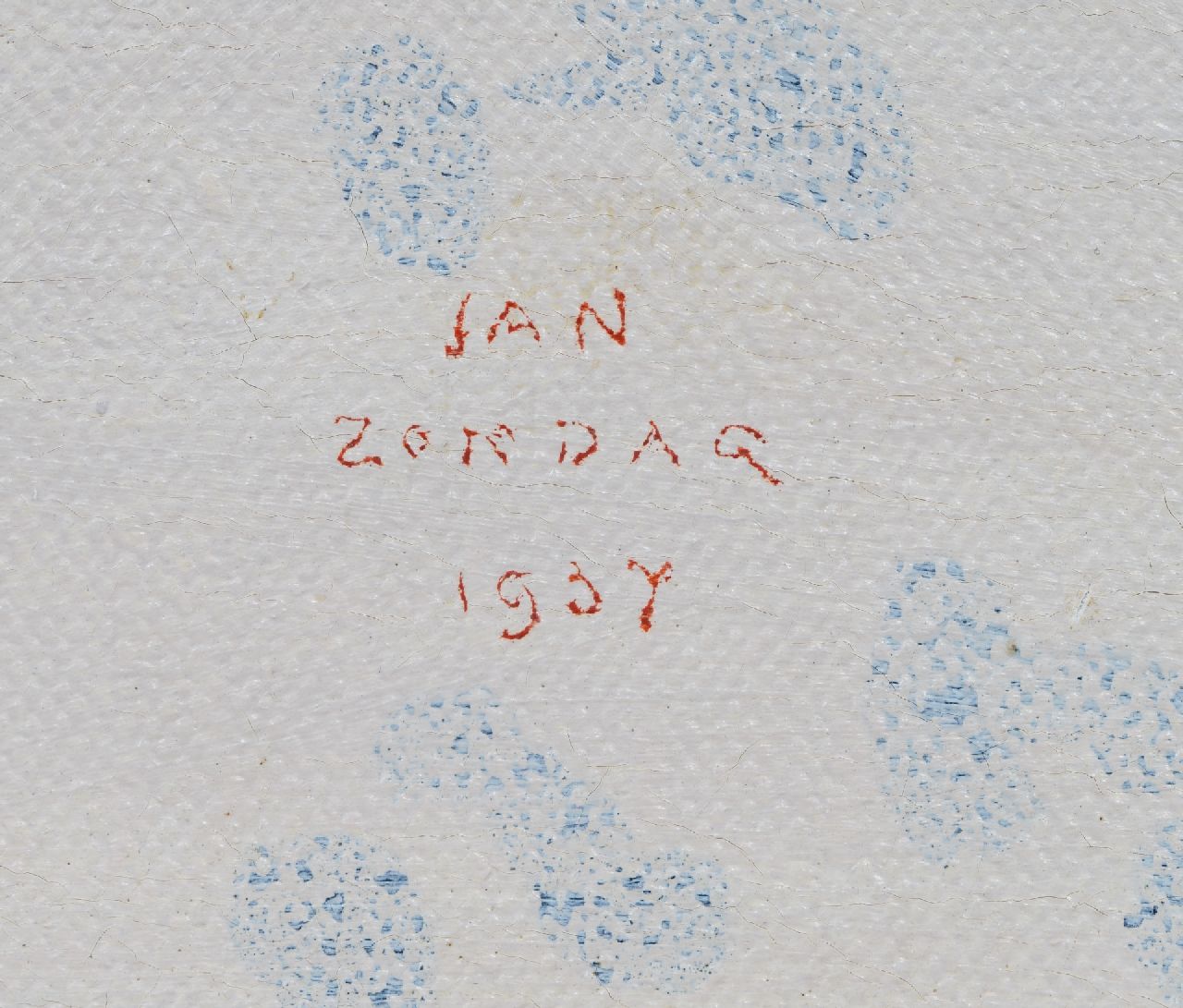 Jan Zondag signatures Winter in Soesterduinen
