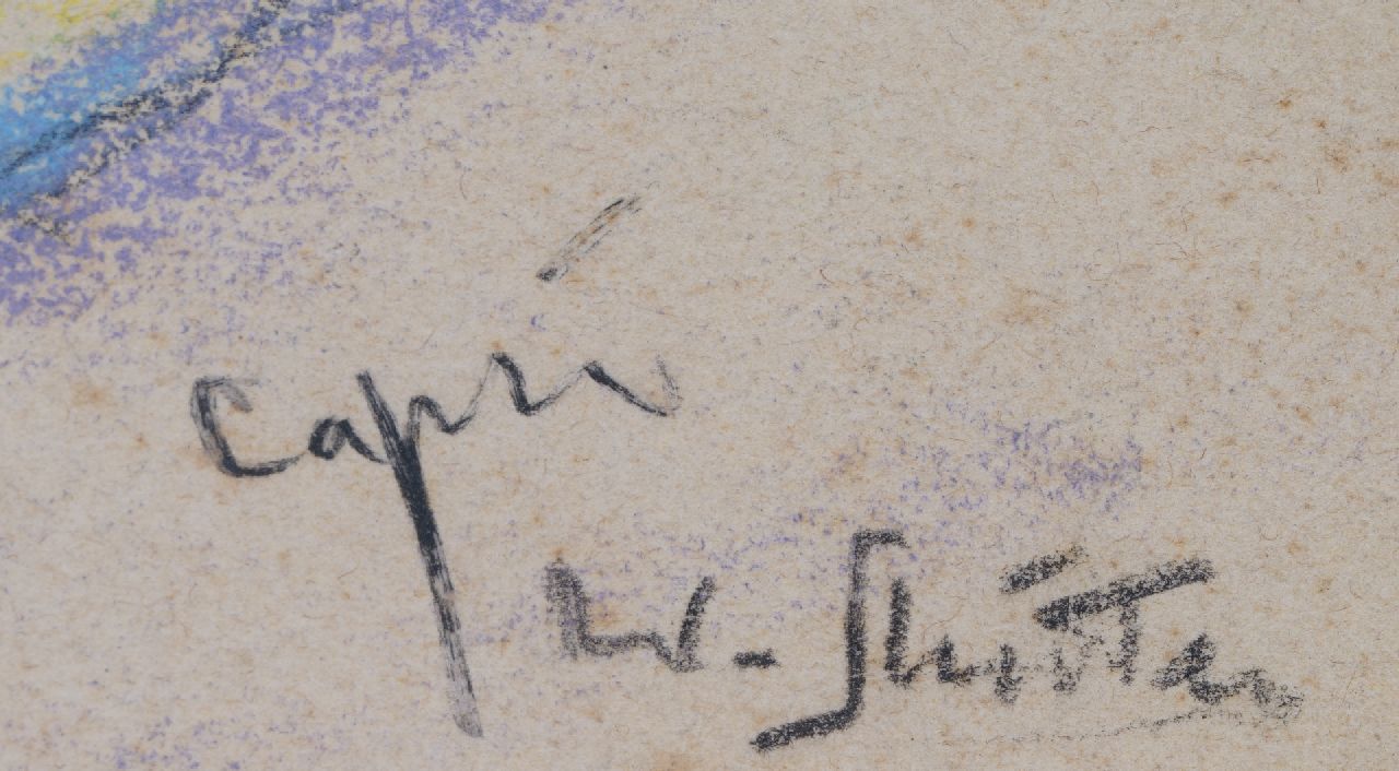 Willy Sluiter signatures Landscape on Capri