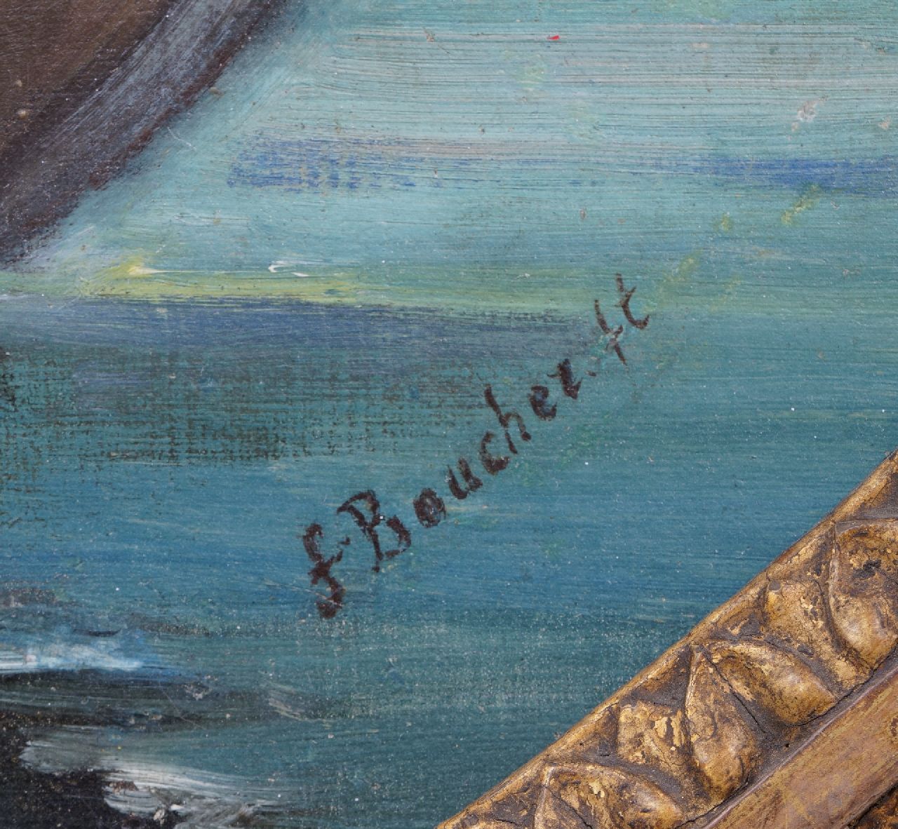 Franse School signatures Gondola ride in the Venetian Lagoon