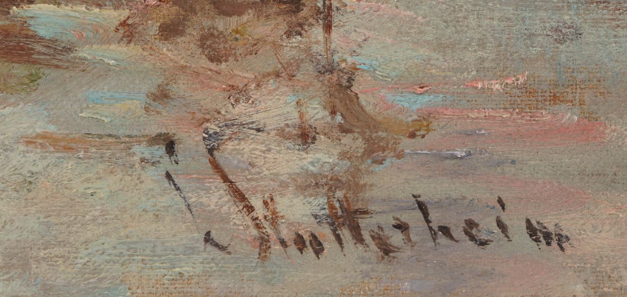 Louis Stutterheim signatures The church of Kortenhoef on the water