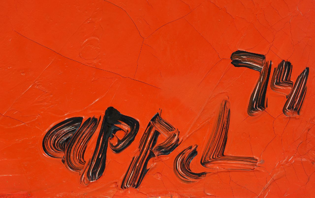 Karel Appel signatures Femme à la pipe (ode to Van Gogh with a pipe)