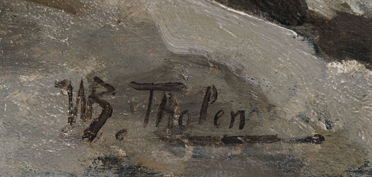 Willem Bastiaan Tholen signatures Carriage in a snowy street in Voorburg