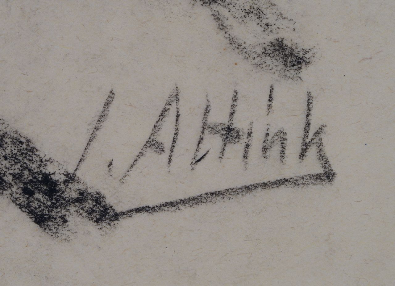 Jan Altink signatures Country road in Wierumerschouw