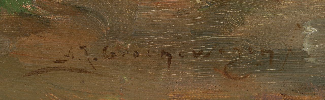 Adriaan Groenewegen signatures Milking time at Oirschot