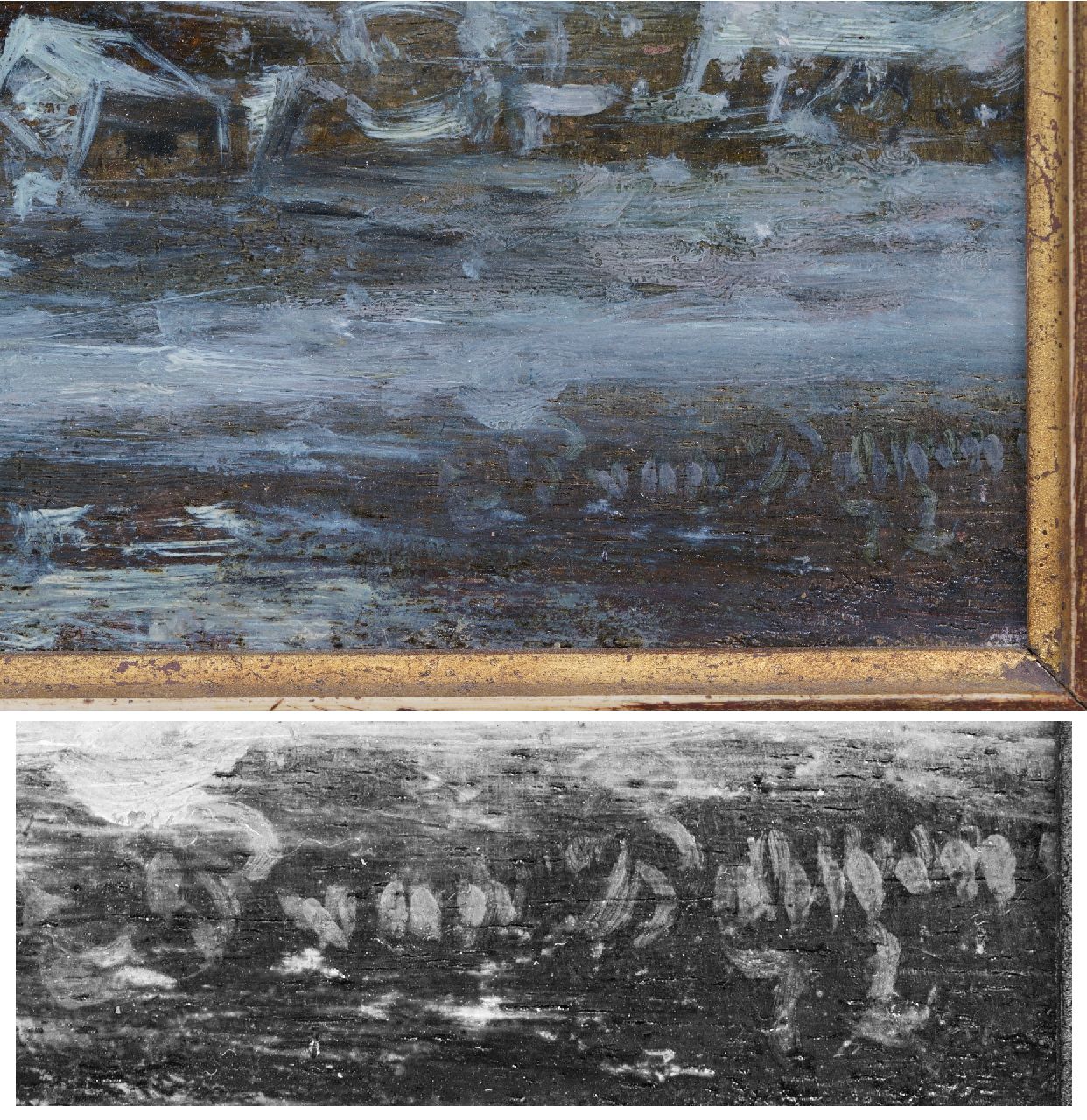 Elias Pieter van Bommel signatures Skating fun on a frozen canal in a town
