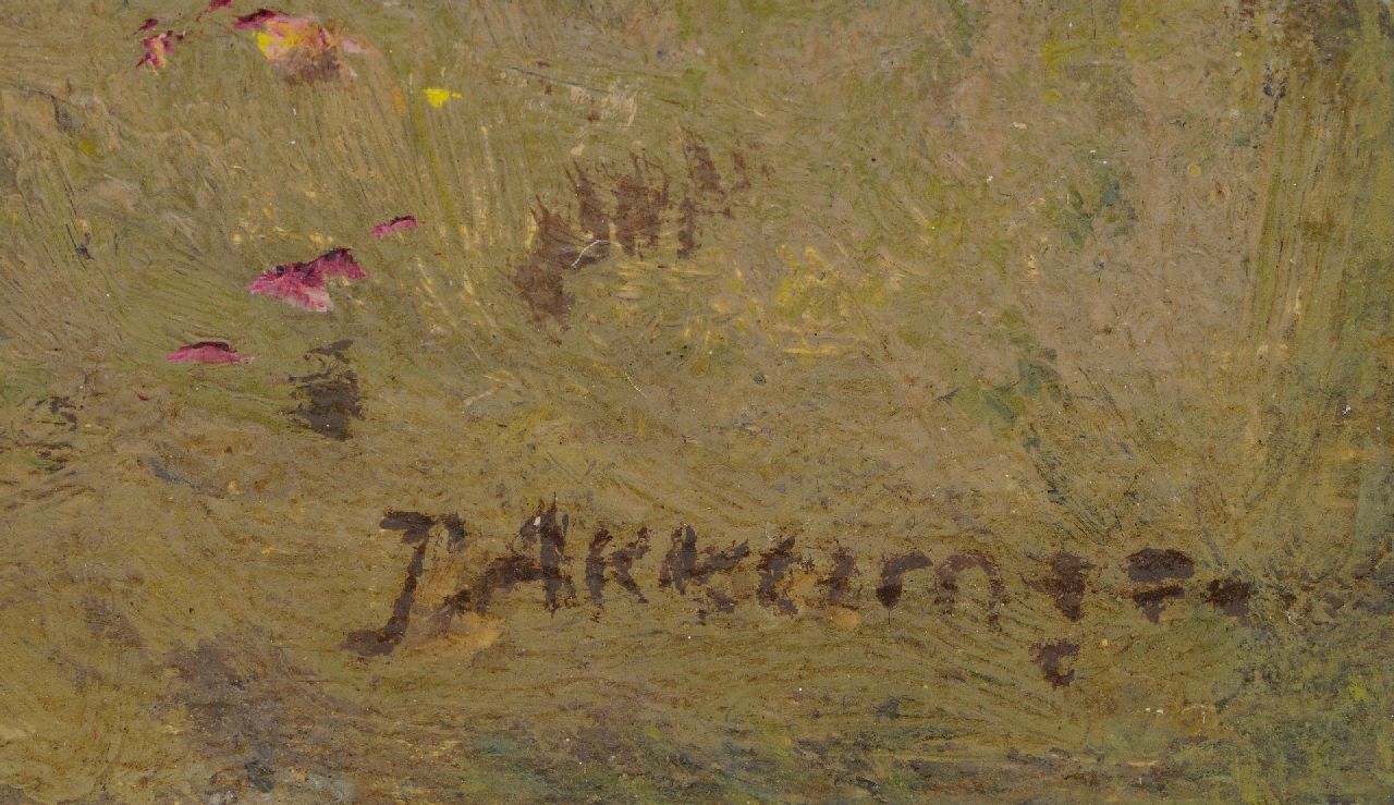Johannes Evert Akkeringa signatures The repairing of the fishing nets behind the dunes