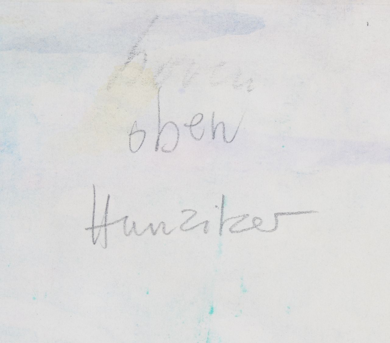 Frieda Hunziker signatures Preliminary study of the last painting