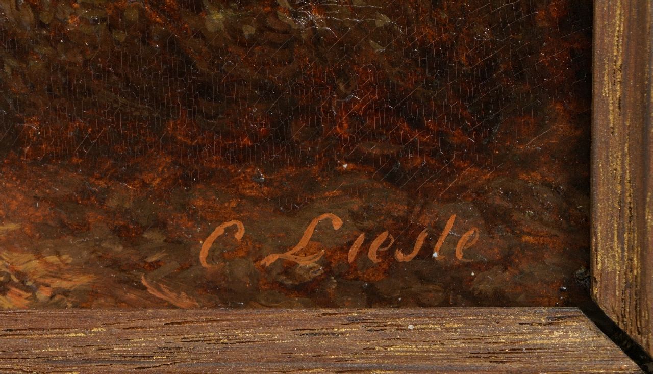 Cornelis Lieste signatures An evening walk on the heath