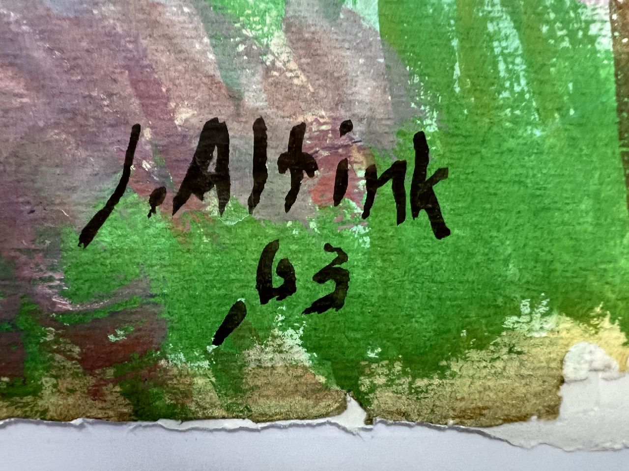 Jan Altink signatures Hilly farm landscape