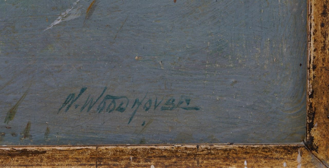 William Woodhouse signatures Two wild boars in the snow