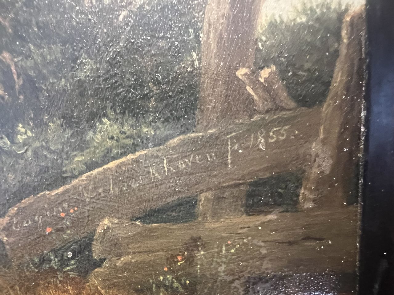 Joseph van Dieghem signatures Landscape with two sheep and a lamb