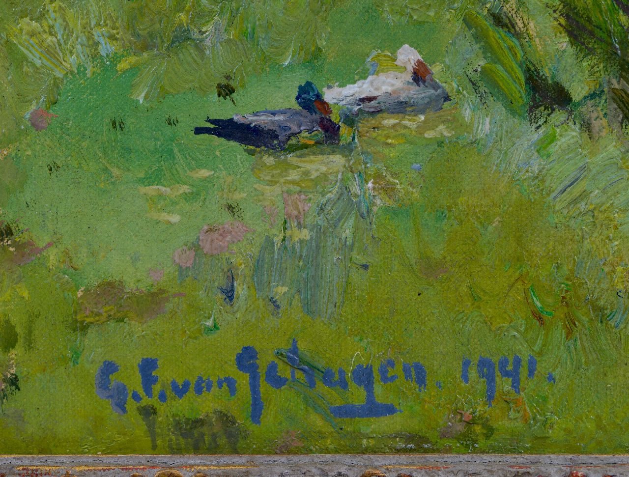 Gerbrand Frederik van Schagen signatures Boating in Wartena, Friesland