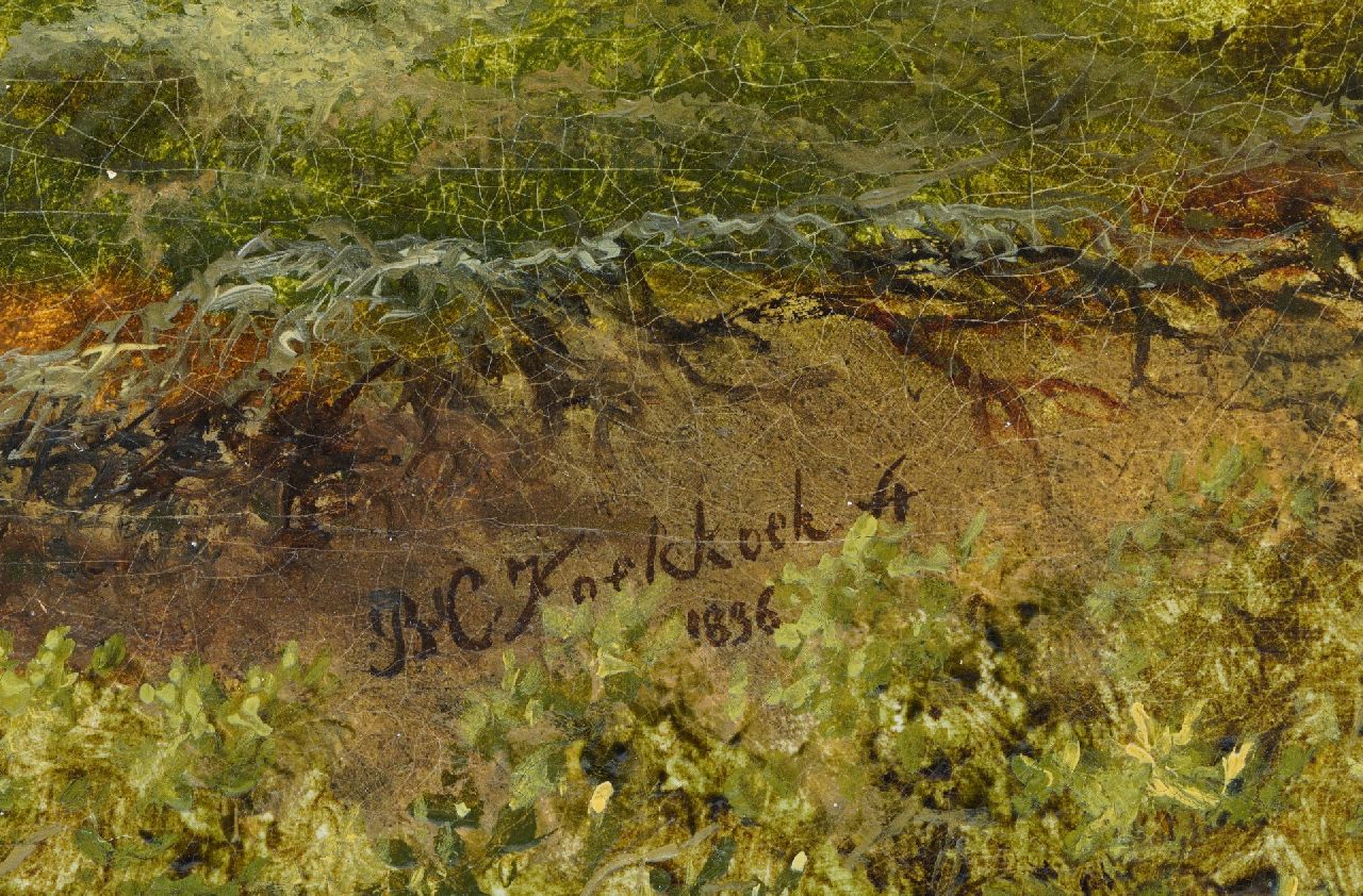 Barend Cornelis Koekkoek signatures Panoramic landscape with Haarlem in the distance
