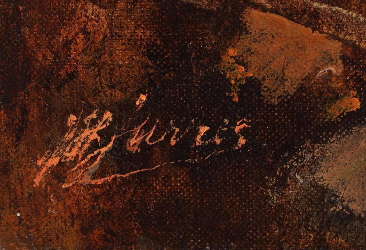 Johannes Hendricus Jurres signatures Roman soldiers and their horses at a watering place