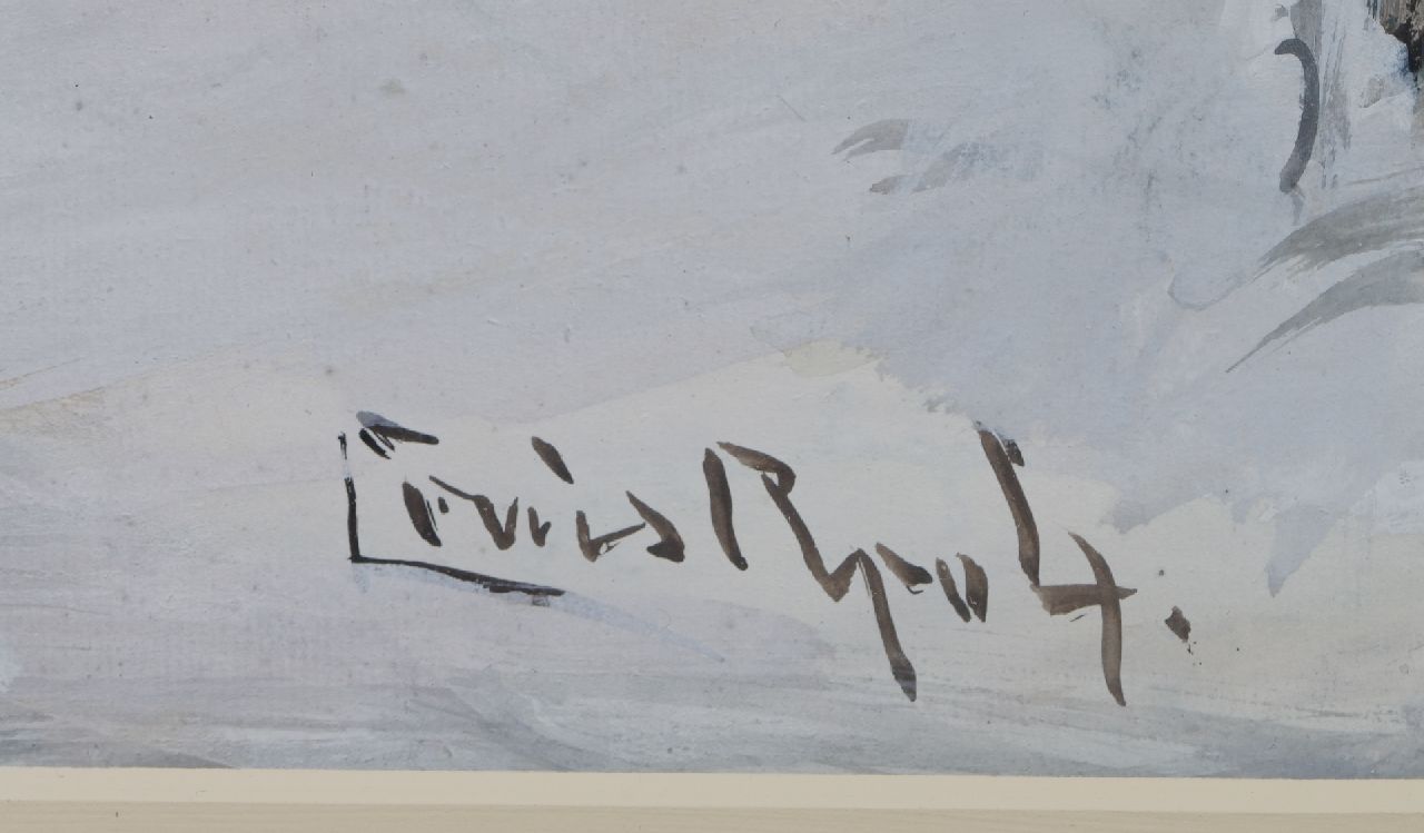 Louis Apol signatures Besneeuwd landschap