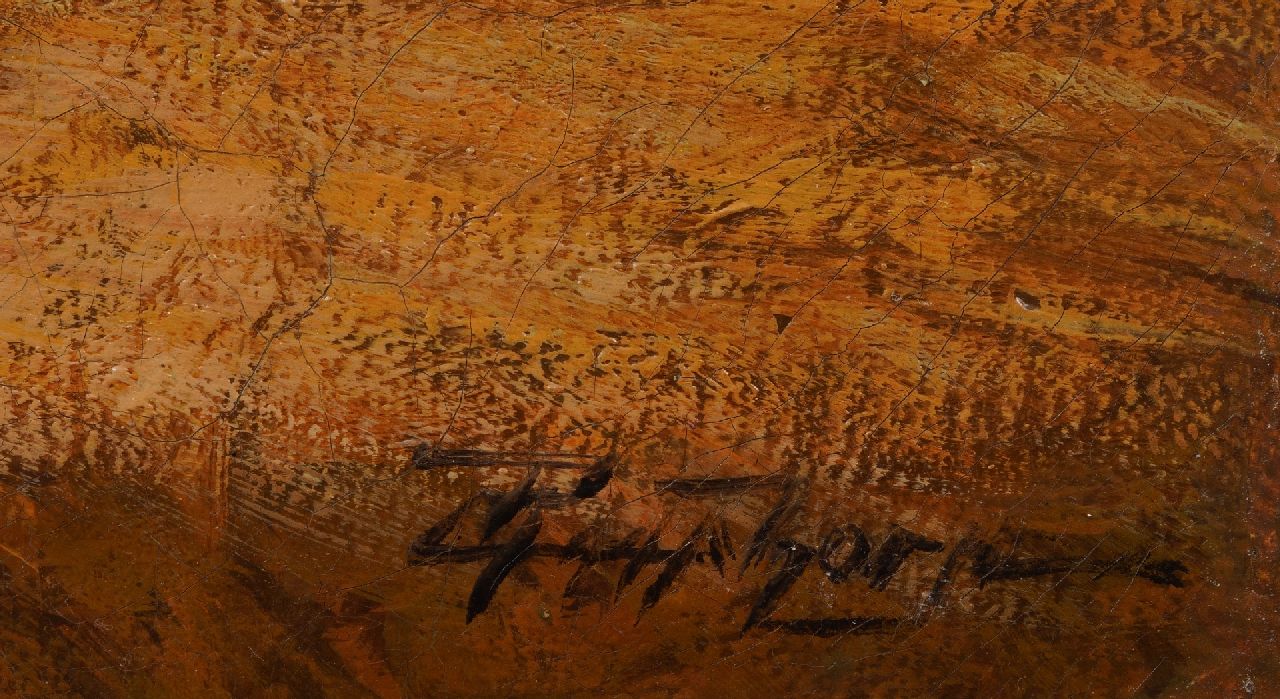 Cornelis Raaphorst signatures Two kittens playing