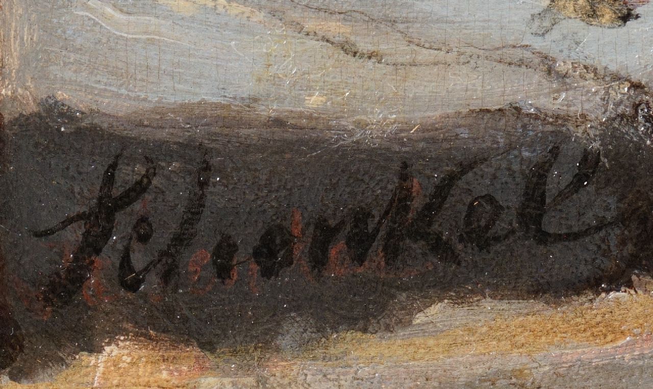 Jan Jakob Schenkel signatures Interior of the Grote Kerk in Alkmaar