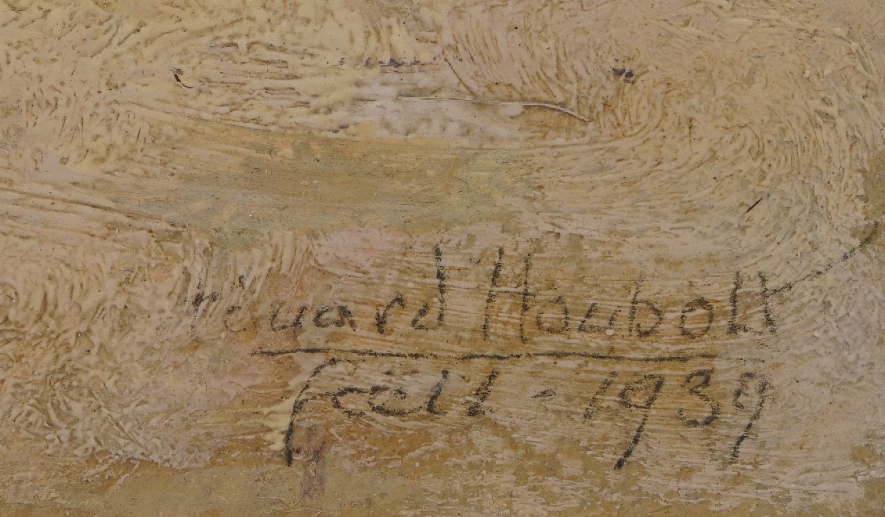 Eduard Houbolt signatures At the quiet beach, Scheveningen