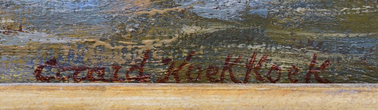 Gerard Koekkoek signatures View of Dordrecht from the water