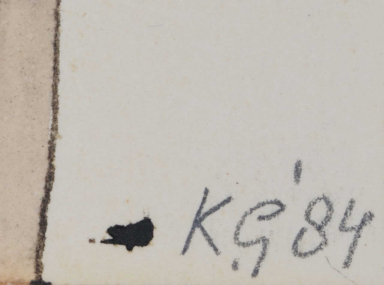 Klaas Gubbels signatures Chessboard on red table
