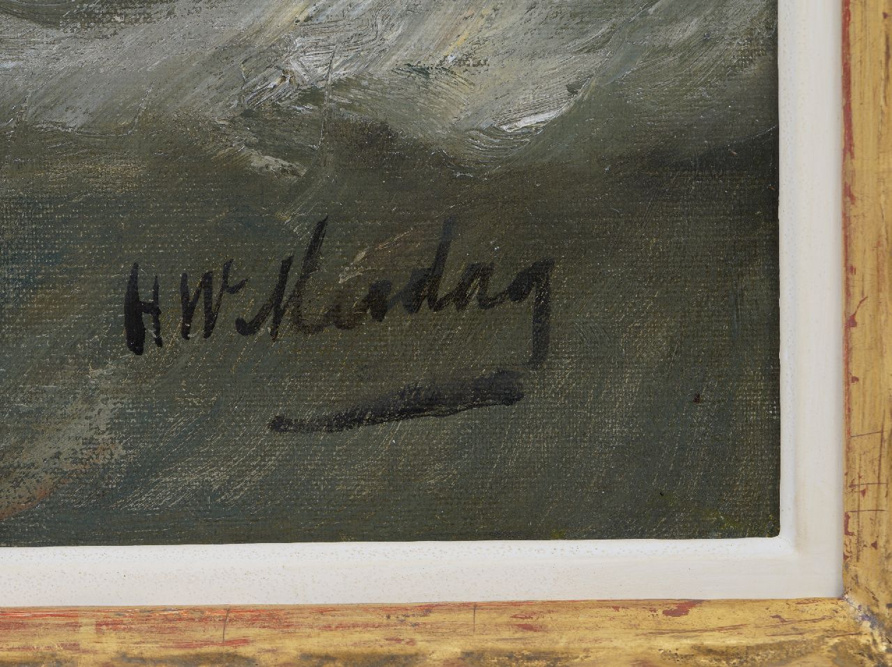 Hendrik Willem Mesdag signatures Return from the fishing grounds, Scheveningen