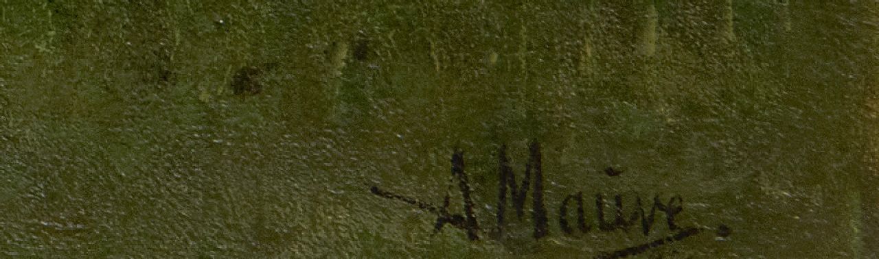 Anton Mauve signatures A young cowherd with her cows