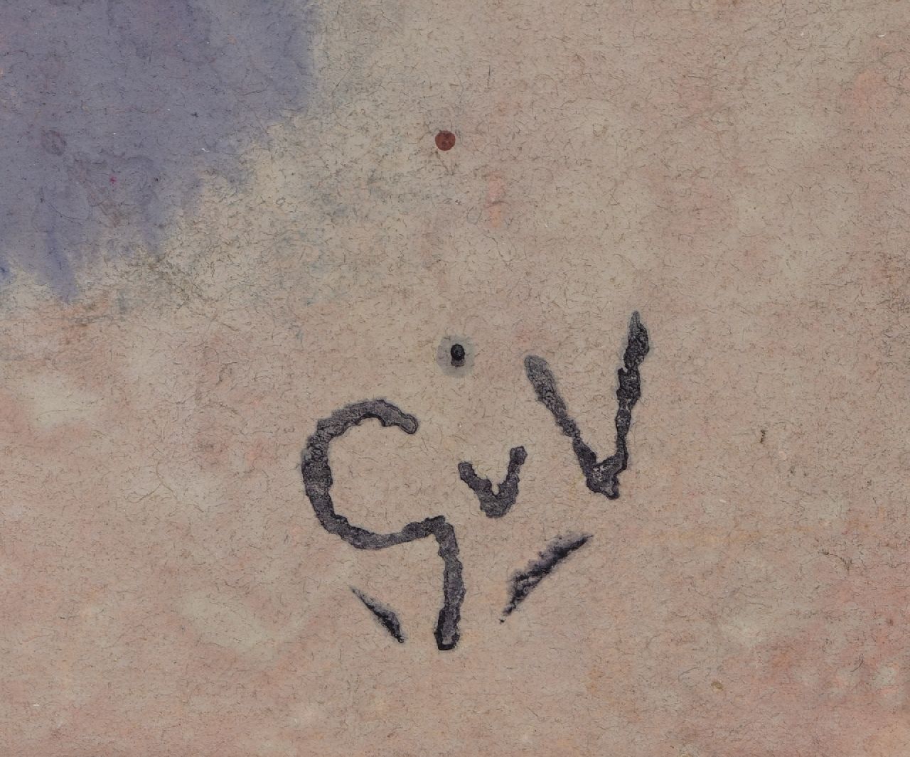 Geer van Velde signatures Personages autour d'une table (Figures around a table): verso: Still life by a window