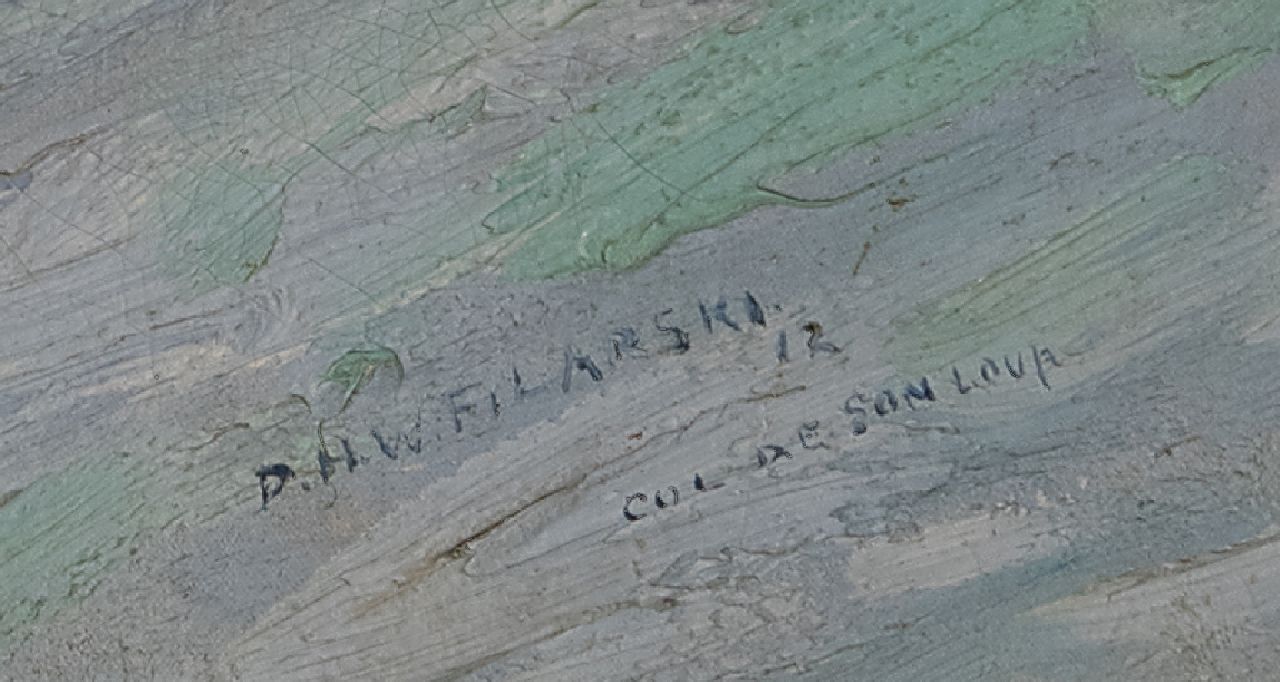 Dirk Filarski signatures The Col de Sonloup in the snow