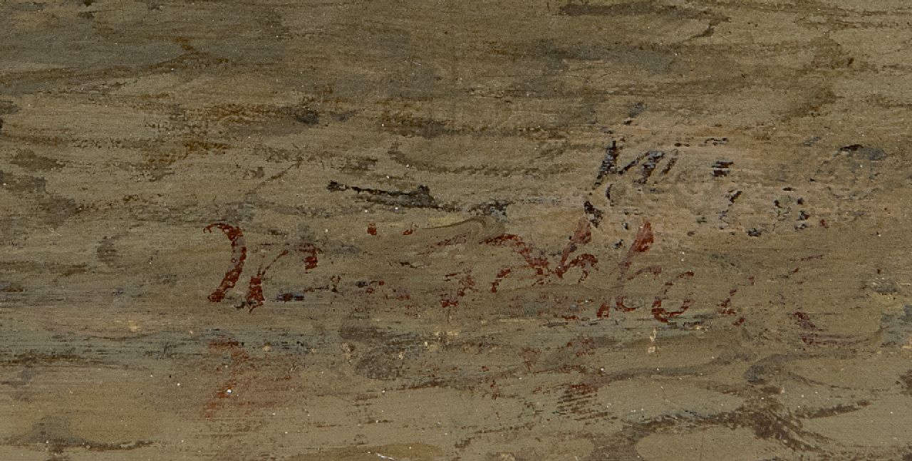 Willem Koekkoek signatures Sommerliches Stadtbild mit Figuren bei einer Kirche