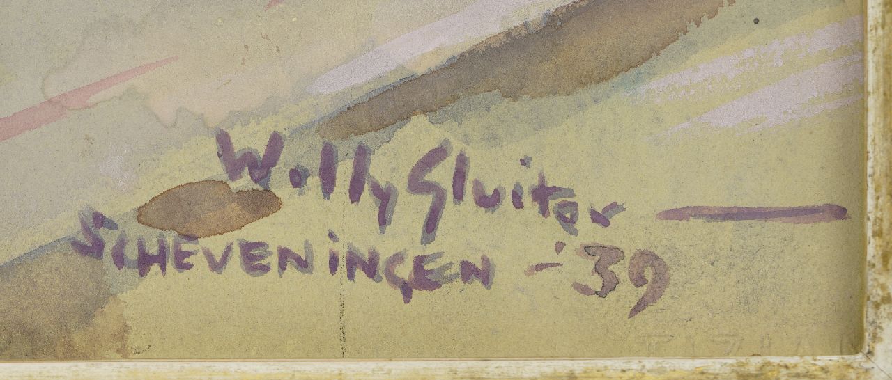 Willy Sluiter signatures On the terrace, Scheveningen