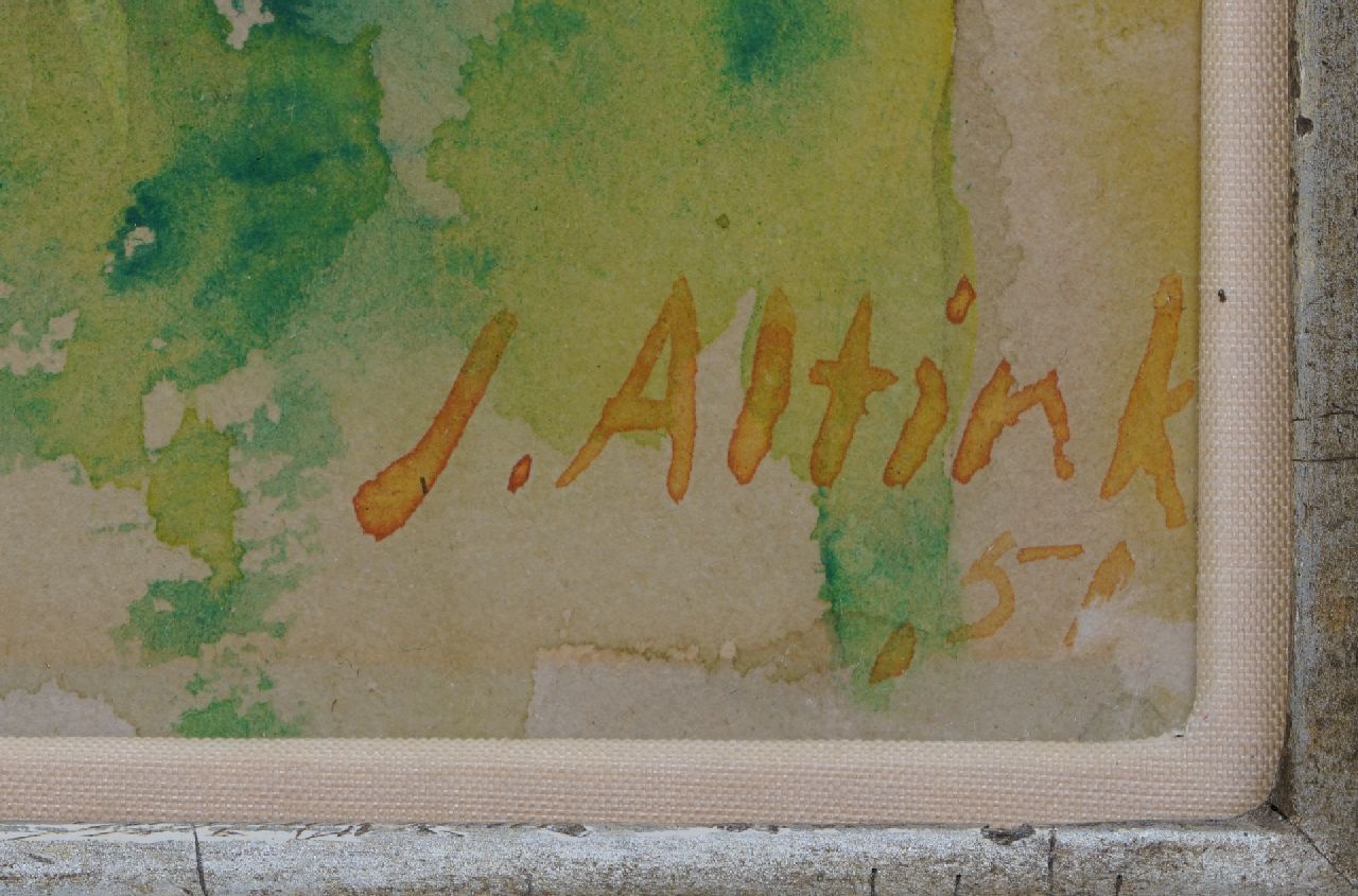 Jan Altink signatures Country road, Groningen