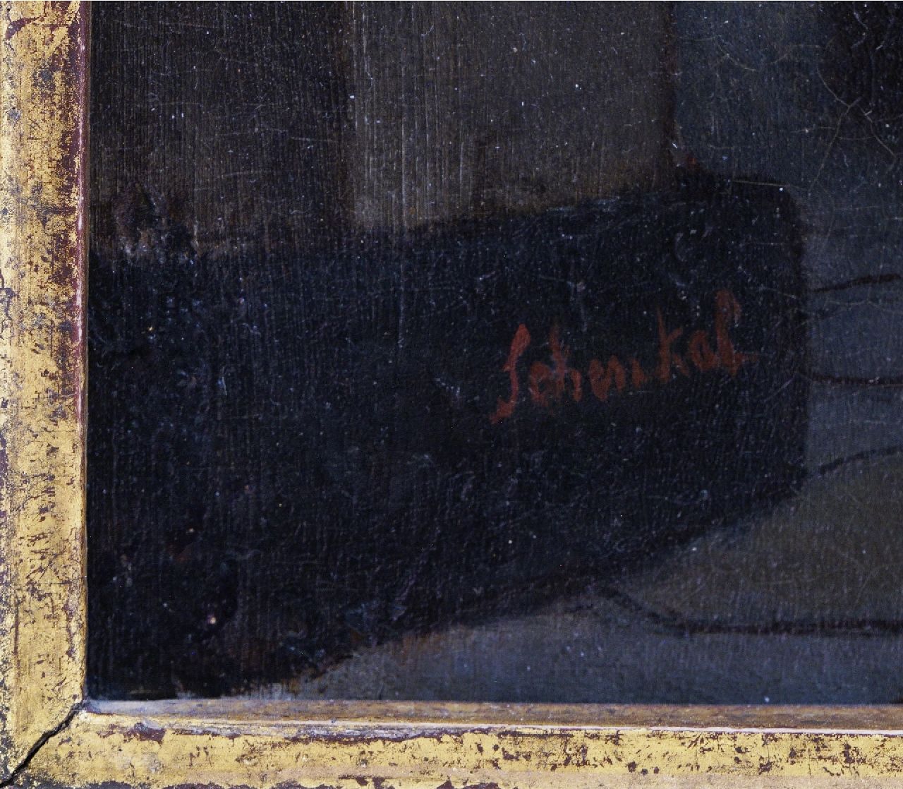 Jan Jakob Schenkel signatures Interior of Saint Bavo's, Haarlem
