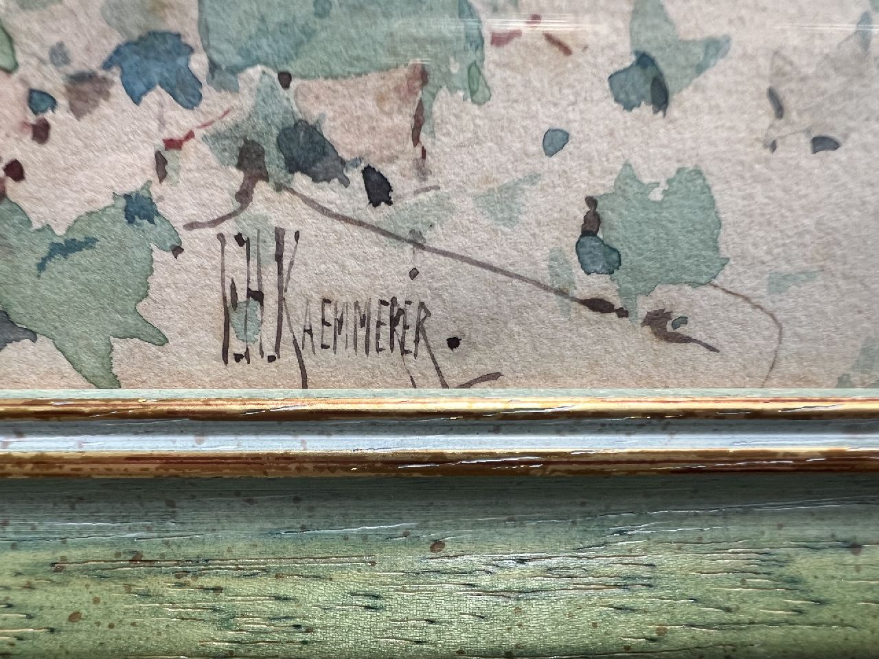 Frederik Hendrik Kaemmerer signatures Verpozen in het groen