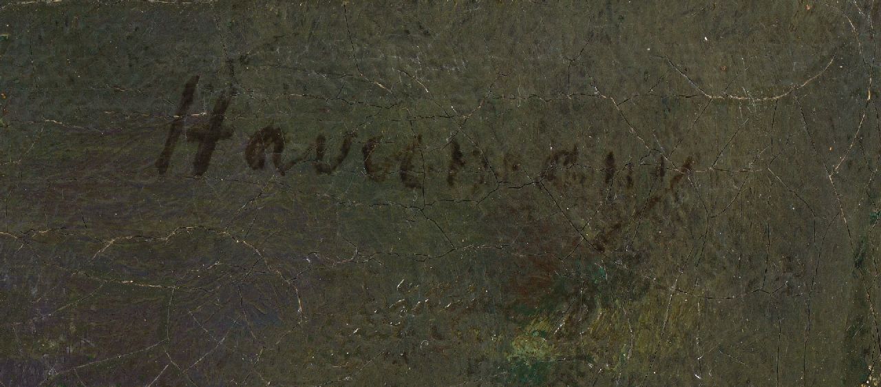Hendrik Johannes Haverman signatures Japanese woman near a cherry blossom tree