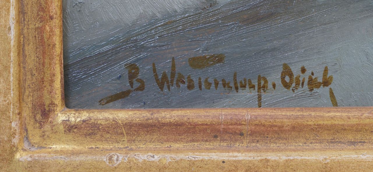 Betsy Osieck signatures The Valeriusplein in Amsterdam (as seen from the painter's studio)