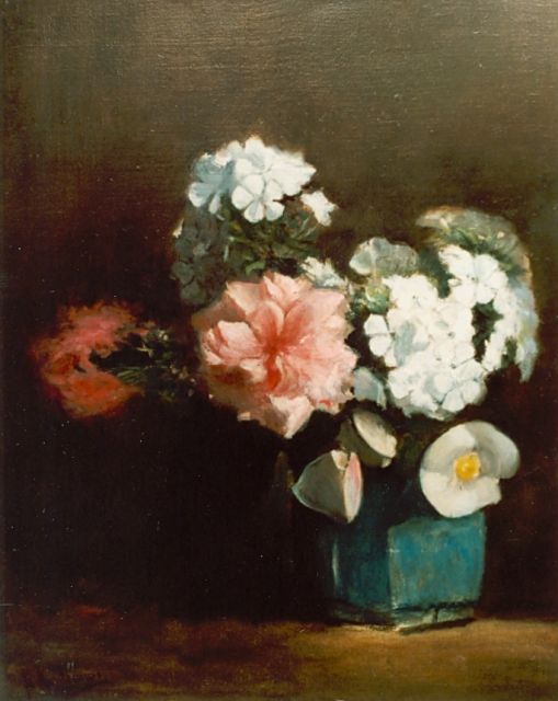 Arntzenius P.F.N.J.  | Flowers in a ginger jar, oil on canvas 43.2 x 34.6 cm, signed l.l.