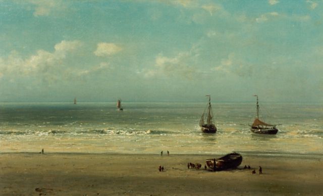 Destrée J.J.  | Sea view, oil on canvas 38.5 x 60.7 cm, signed l.r.